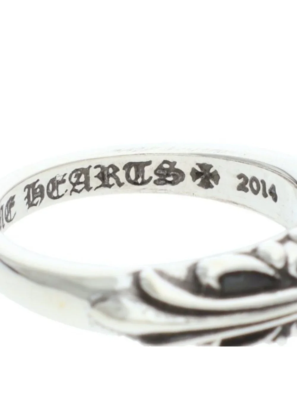 Chrome Hearts Baby Classic Floral Cross Silver Ring